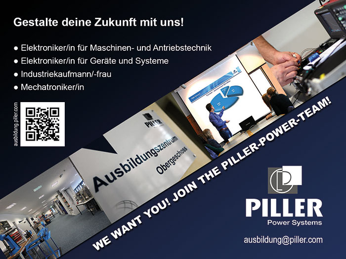 Freie Ausbildungsplätze Piller Group GmbH