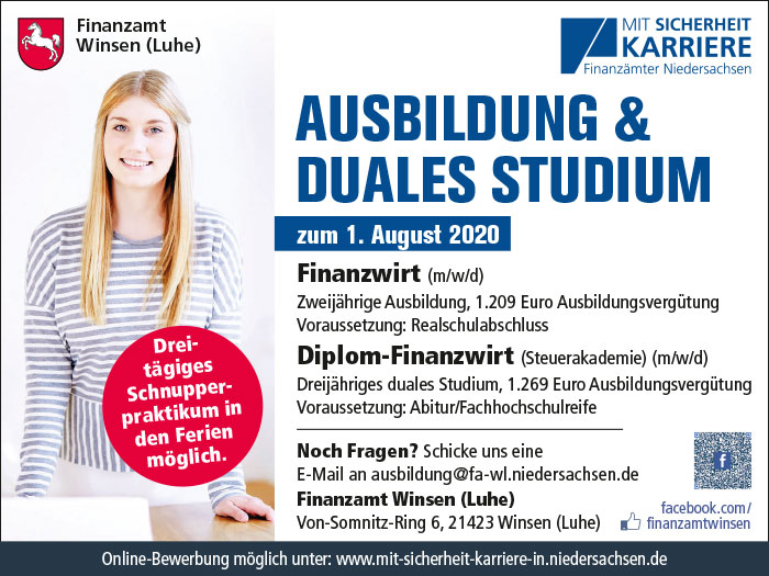 Freie Ausbildungsplatze Finanzamt Winsen Luhe