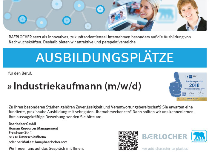 Freie Ausbildungsplätze - Baerlocher GmbH