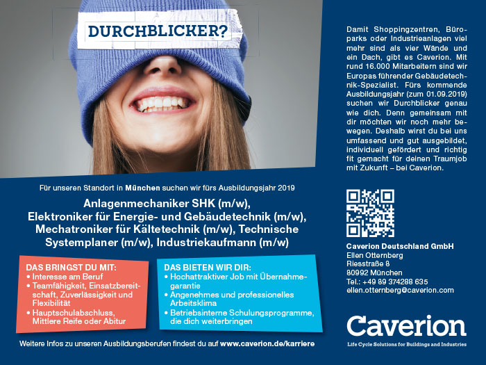Freie Ausbildungsplätze - Caverion Deutschland GmbH