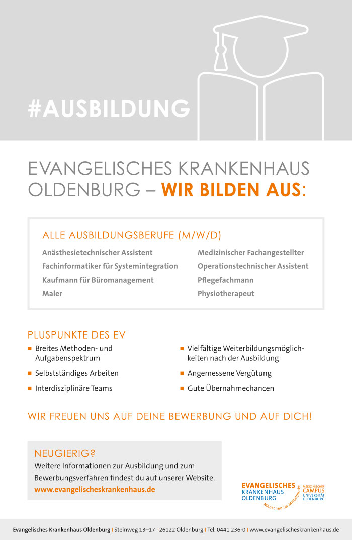 Freie Ausbildungsplätze - Evangelisches Krankenhaus Oldenburg
