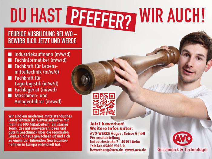 Freie Ausbildungsplatze Avo Werke August Beisse Gmbh