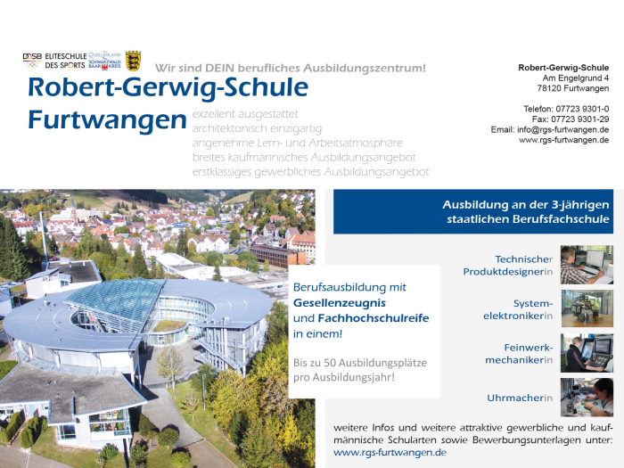 Freie Ausbildungsplätze RobertGerwigSchule