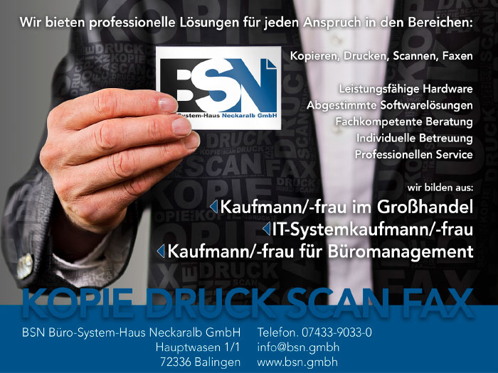 Bsn Büro System Haus Neckaralb Gmbh