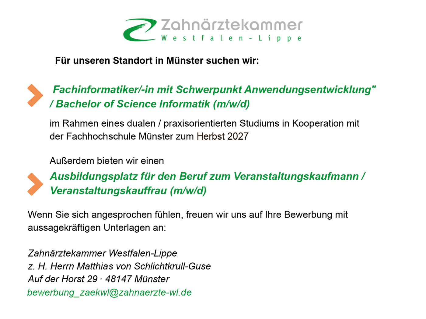 Zahnaerztekammer Westfalen-Lippe