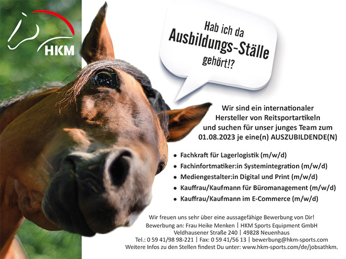 Freie Ausbildungsplätze HKM Sports Equipment GmbH