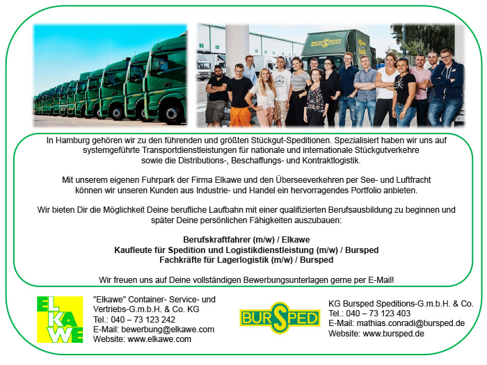 Freie Ausbildungsplätze Elkawe Container Service u. Vertriebs GmbH & Co. KG Freie Ausbildungsplätze Elkawe Container Service u. Vertriebs GmbH & Co. KG