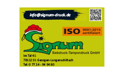 Signum Siebdruck Tampondruck GmbH Signum Siebdruck Tampondruck GmbH